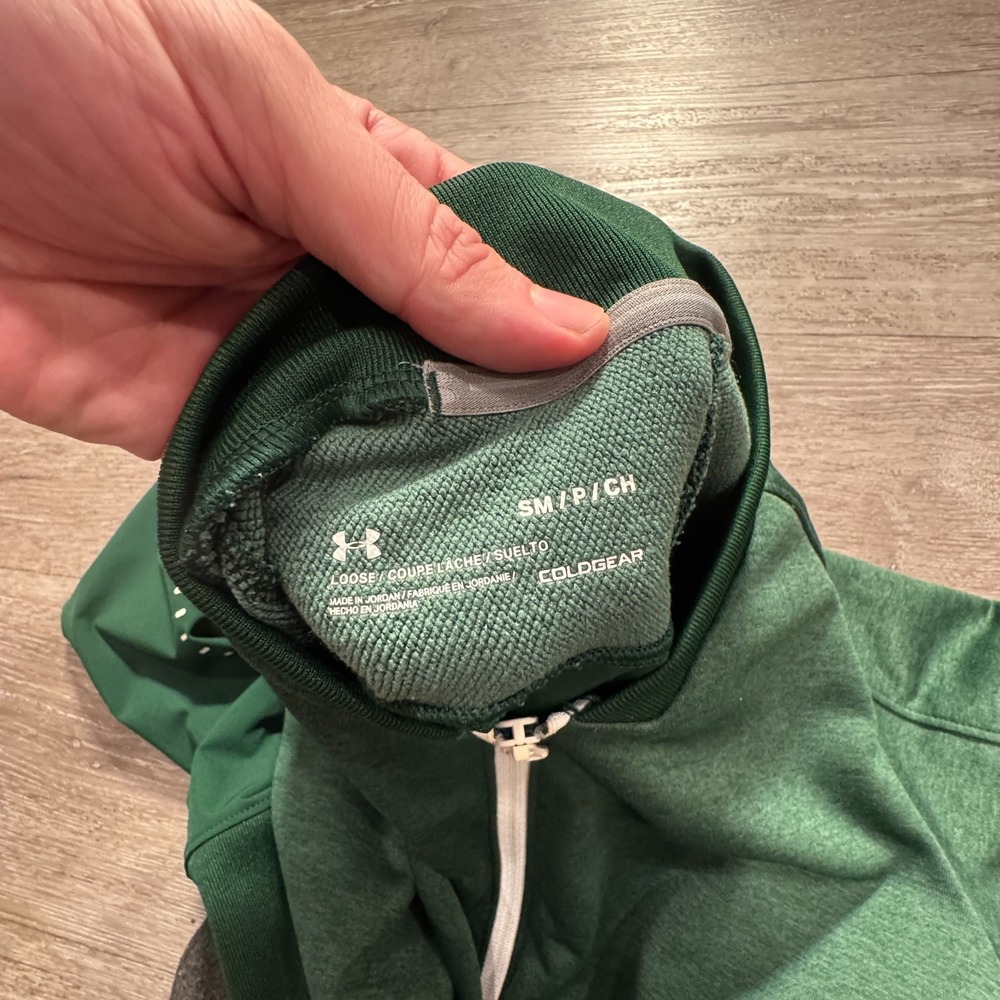Under Armour Jacket Womens Small Green Bomber Qualifier Hybrid Warm Up Adult - Picture 3 of 7